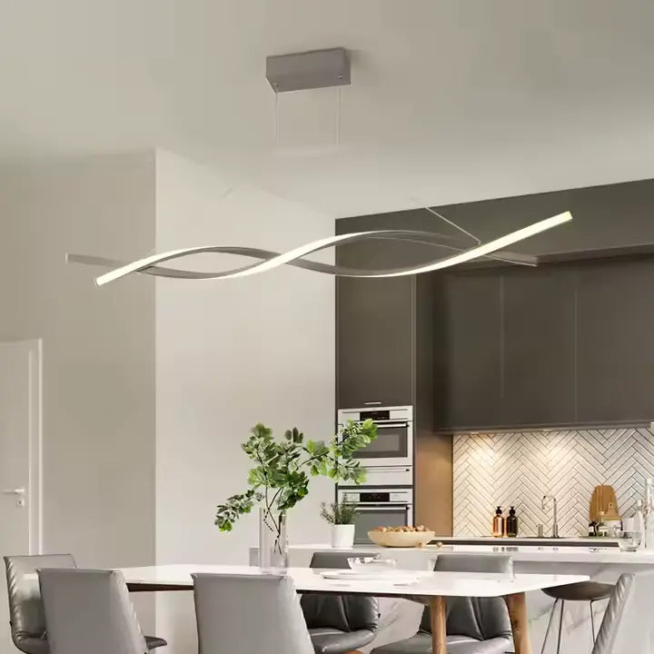 نجفة ليد مودرن "جيانا" Gianna Modern LED Chandelier " with Three-Color Changing Bulbs "