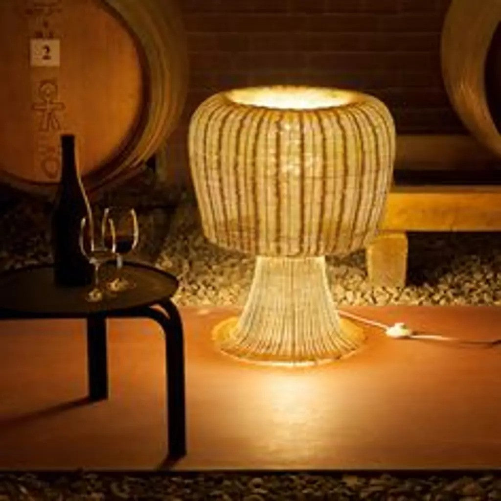 اباجورة بوهو "بامبو جلو" Bamboo Glow Boho Table Lamp
