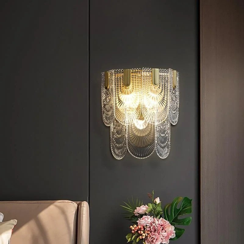 إضاءة حائط مودرن "أوفال" Oval Crystal Wall Sconce
