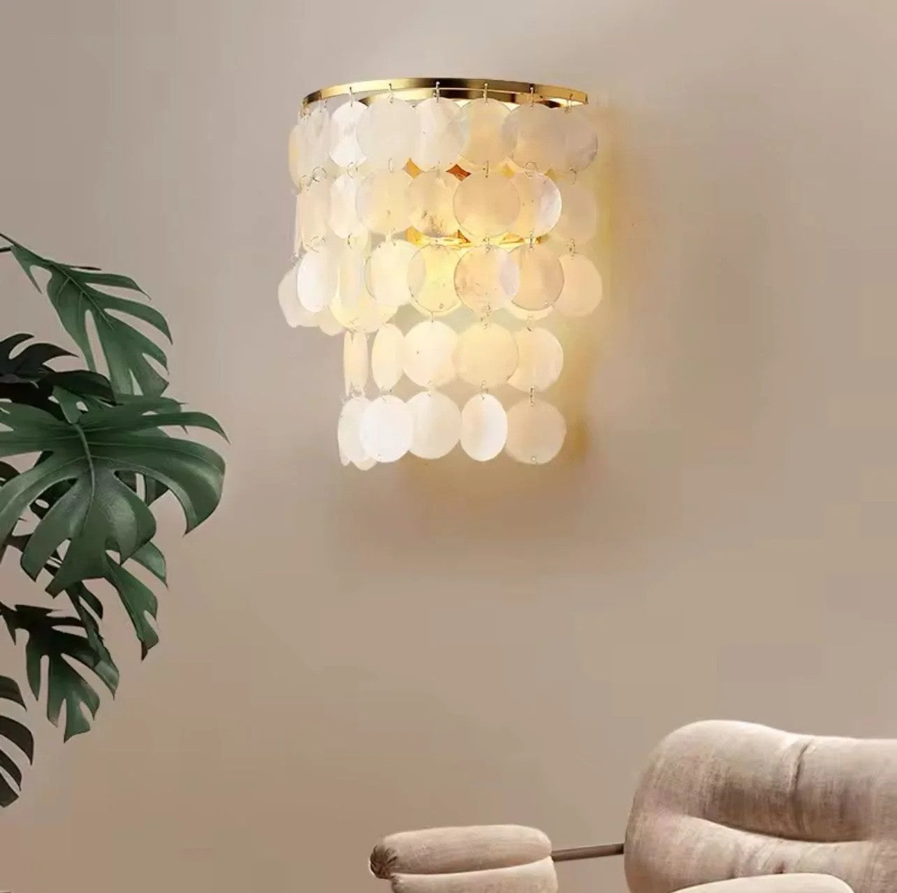 إضاءة حائط مودرن "لونا" Luna Crystal Wall Sconce