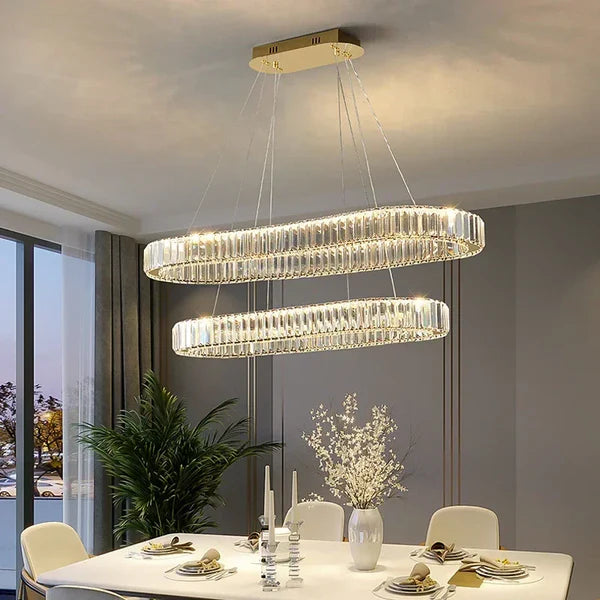 نجفة كريستال مودرن ليد "آنا" Ana Modern LED Crystal Chandelier" with Three-Color Changing Bulbs "