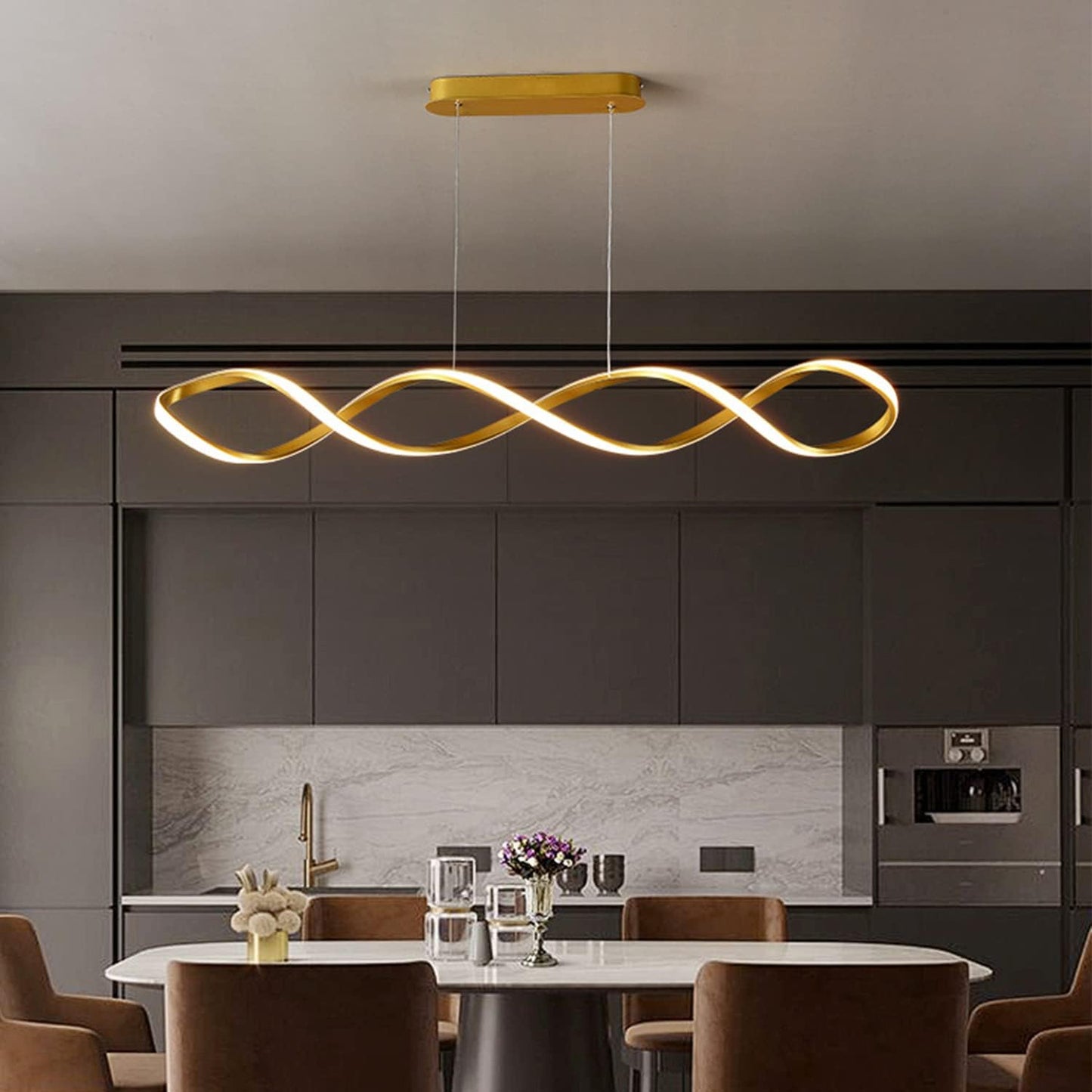 نجفة ليد مودرن "فريا" Freya Modern LED Chandelier " with Three-Color Changing Bulbs "