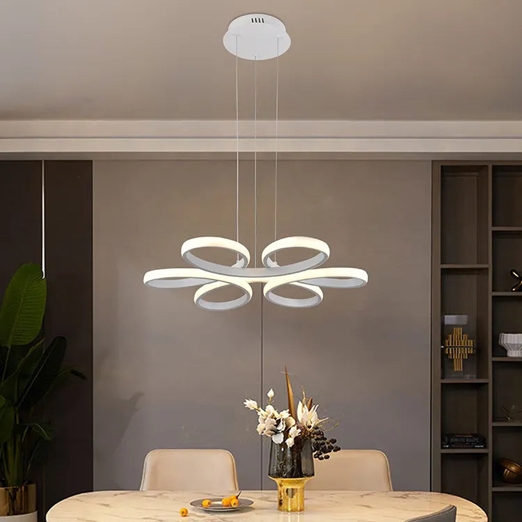 نجفة ليد مودرن "كلوي" Chole Modern LED Chandelier " with Three-Color Changing Bulbs "