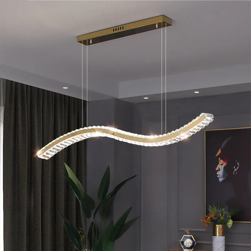 نجفة كريستال مودرن ليد "ميلا" Mila Modern LED Crystal Chandelier" with Three-Color Changing Bulbs "