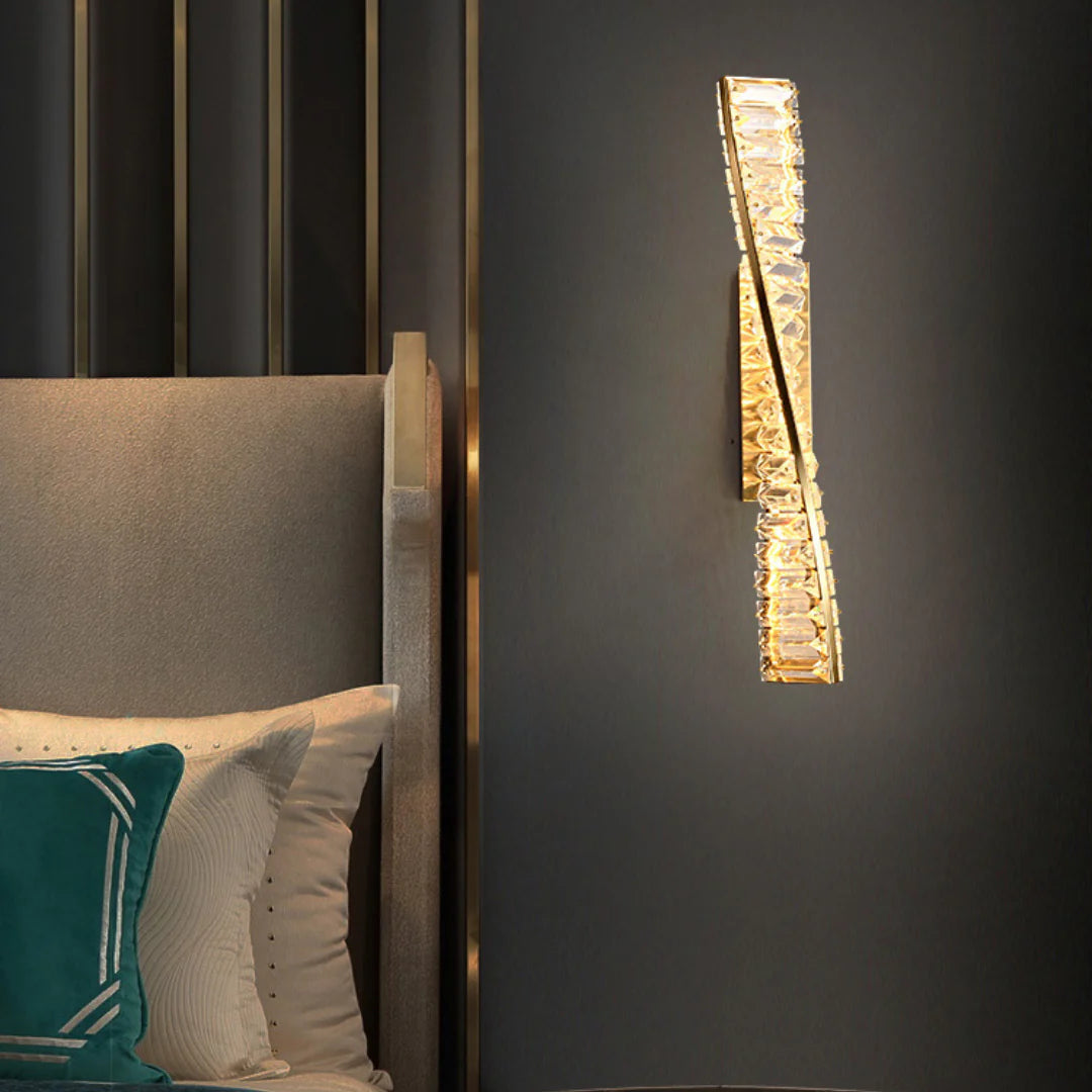 Dna Helix Crystal Wall Light