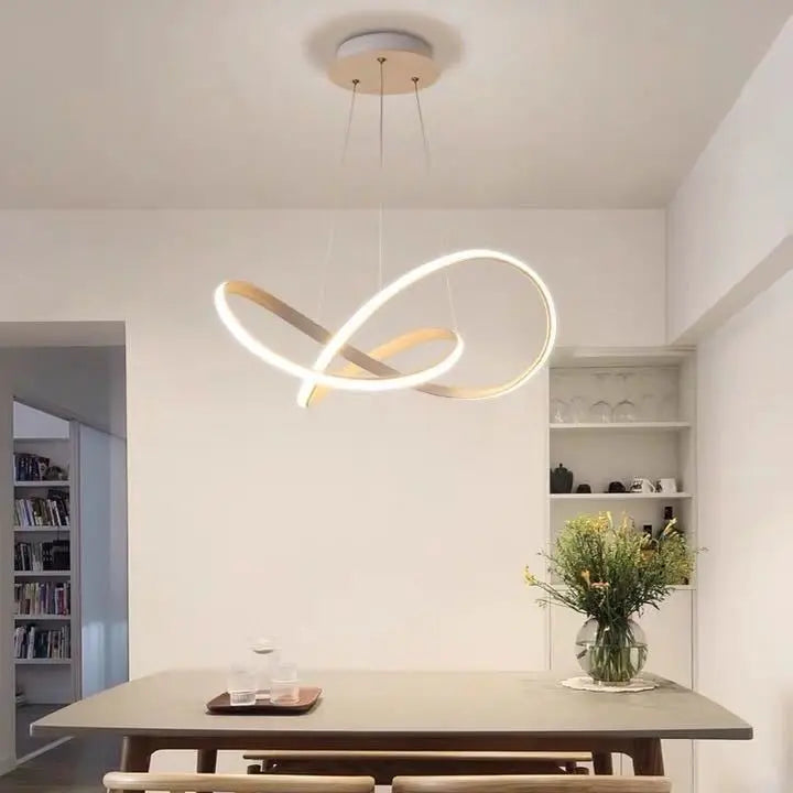 نجفة ليد مودرن "سولينا" Solena Modern LED Chandelier " with Three-Color Changing Bulbs "