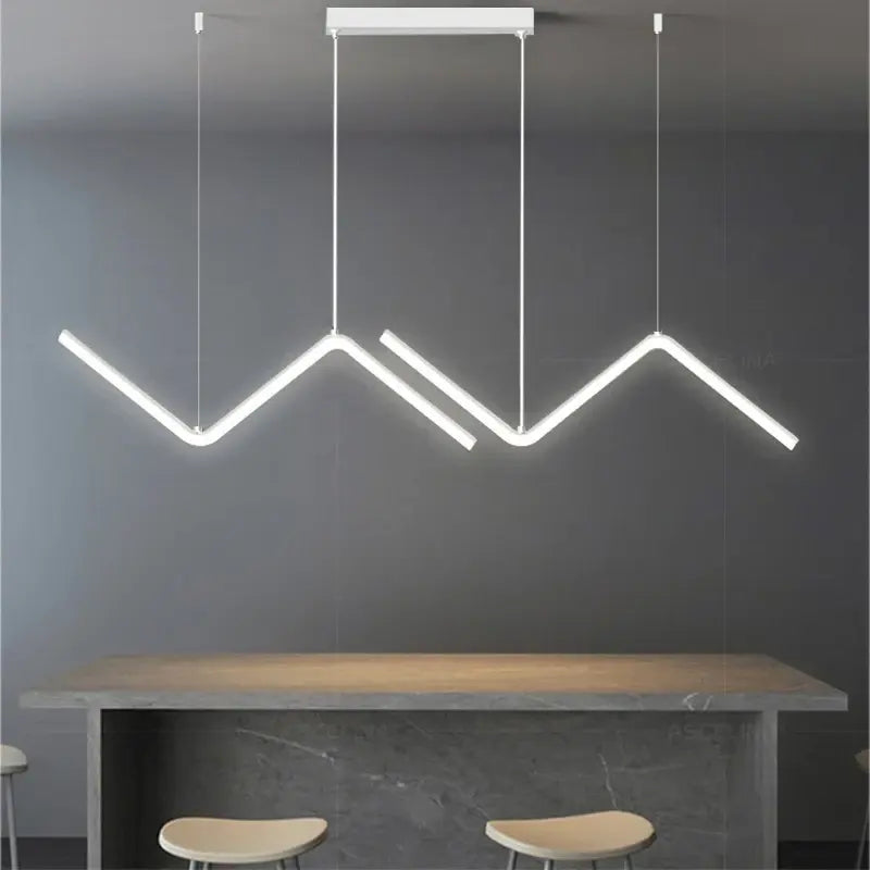 نجفة ليد مودرن "لوزيا" Luzia Modern LED Chandelier " with Three-Color Changing Bulbs "