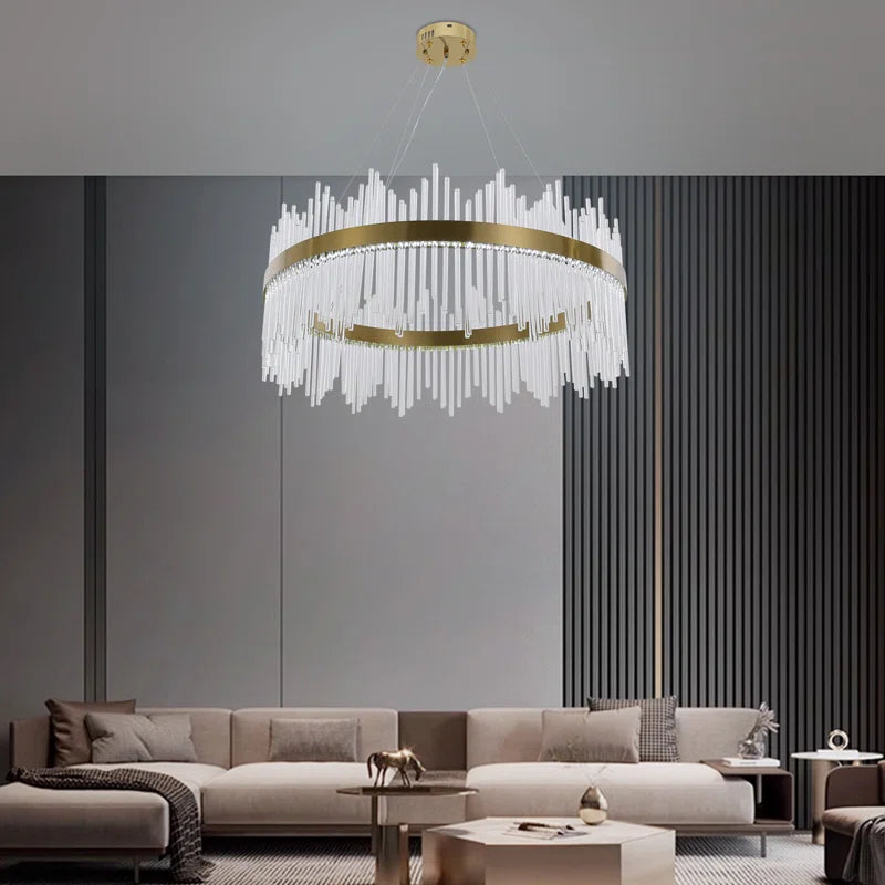 نجفة كريستال مودرن "كاميلا" Camila Modern LED Crystal Chandelier" with Three-Color Changing Bulbs "