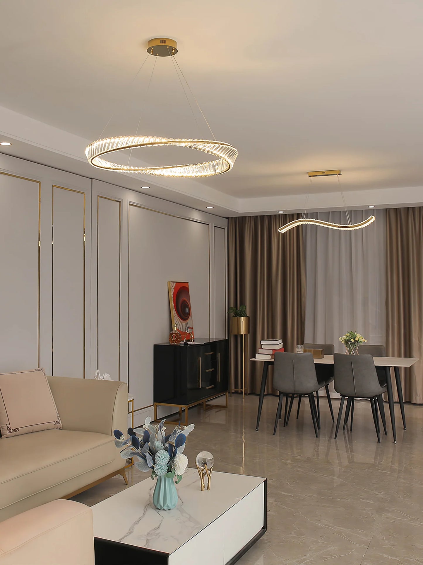 نجفة كريستال مودرن "جيد" Jade Modern Crystal Chandelier