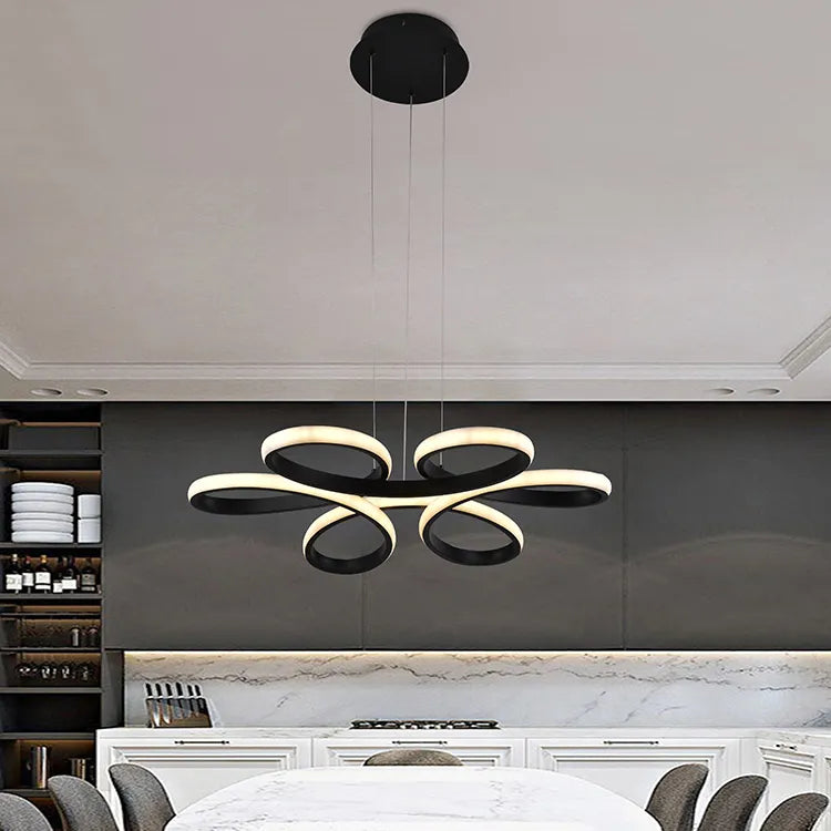 نجفة ليد مودرن "كلوي" Chole Modern LED Chandelier " with Three-Color Changing Bulbs "