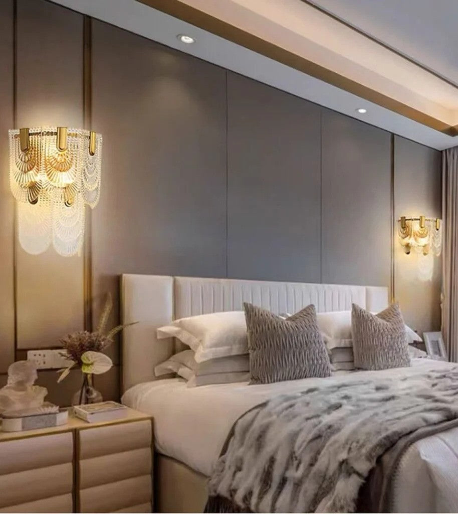 إضاءة حائط مودرن "أوفال" Oval Crystal Wall Sconce