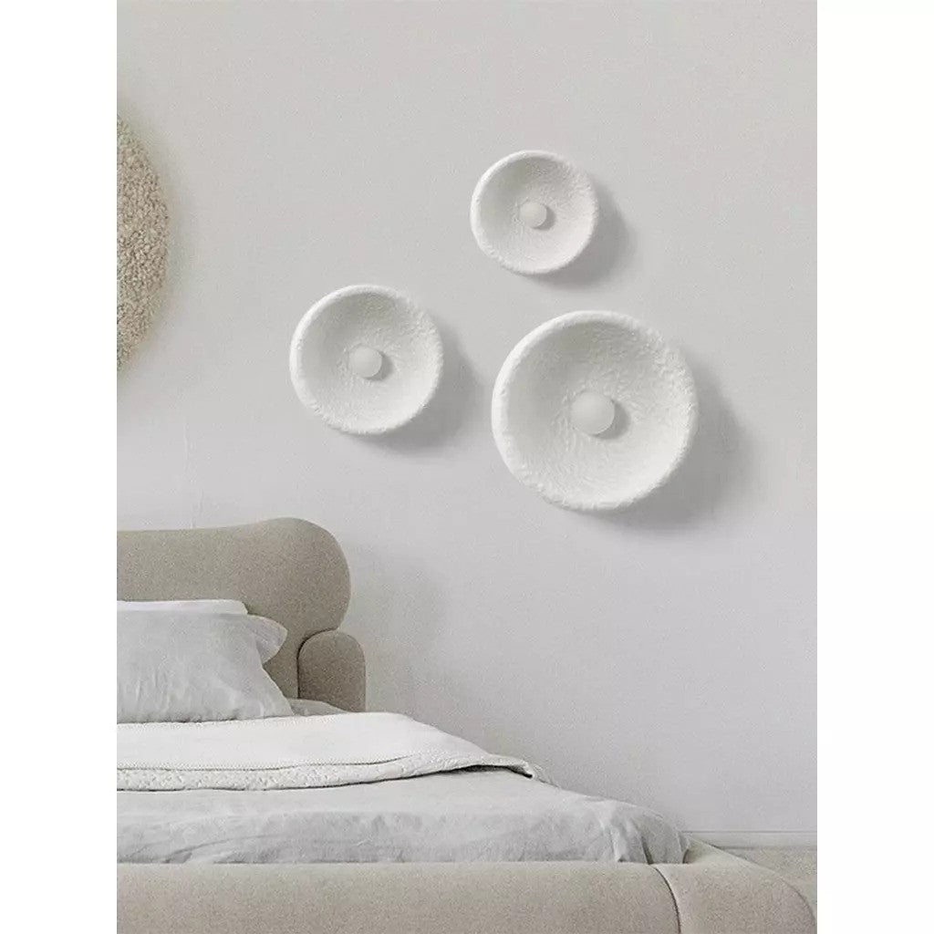 Custom Glow Modern Fiberglass Wall Sconce Set