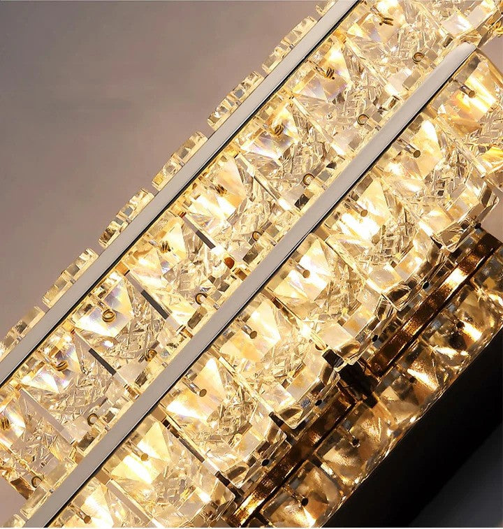 إضاءة حائط مودرن "دانا مستطيل" Dna Rectangular Crystal Wall Sconce