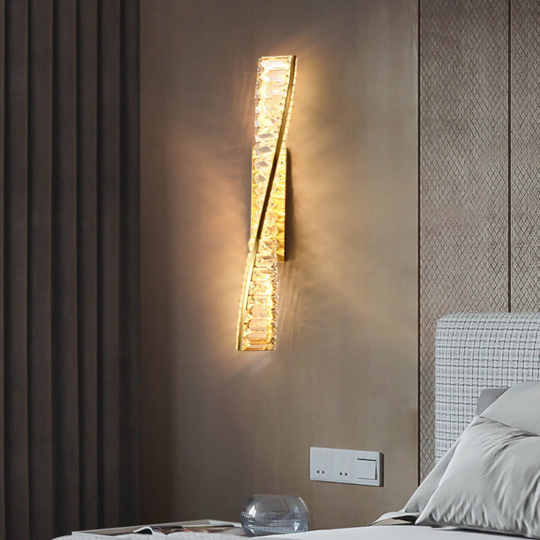 Dna Helix Crystal Wall Light
