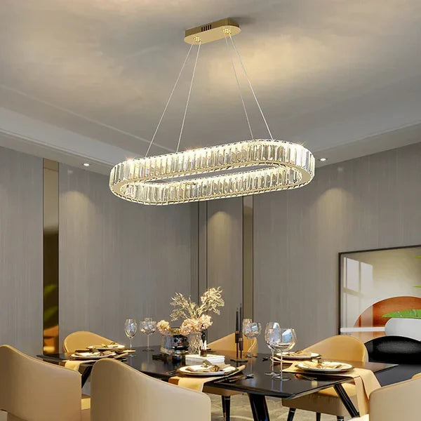 نجفة كريستال مودرن ليد "آنا" Ana Modern LED Crystal Chandelier" with Three-Color Changing Bulbs "