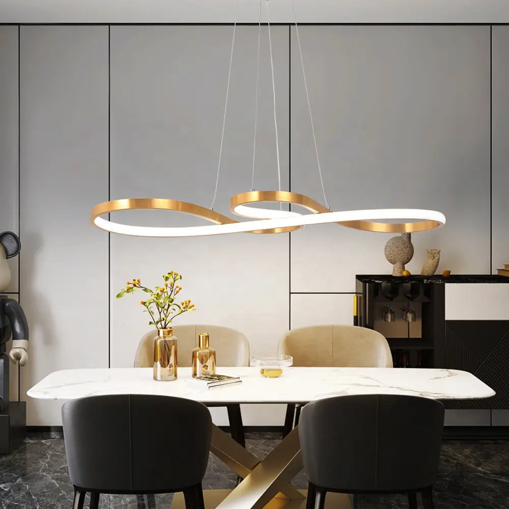 نجفة ليد مودرن "لوسيا" Lucia Modern LED Chandelier " with Three-Color Changing Bulbs "