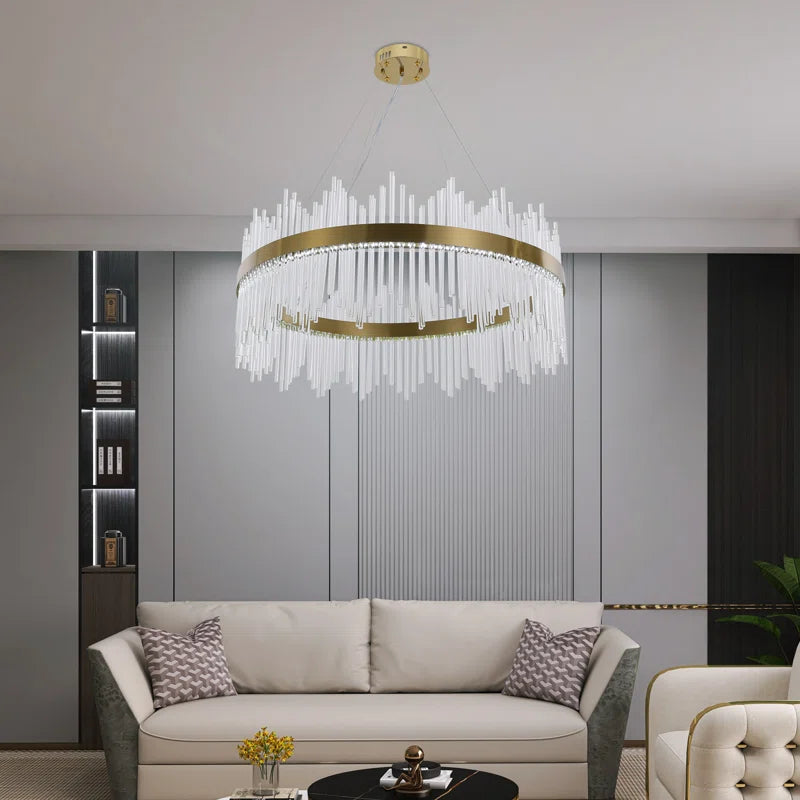 نجفة كريستال مودرن "كاميلا" Camila Modern LED Crystal Chandelier" with Three-Color Changing Bulbs "