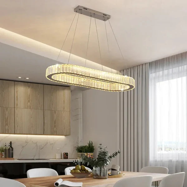 نجفة كريستال مودرن ليد "آنا" Ana Modern LED Crystal Chandelier" with Three-Color Changing Bulbs "