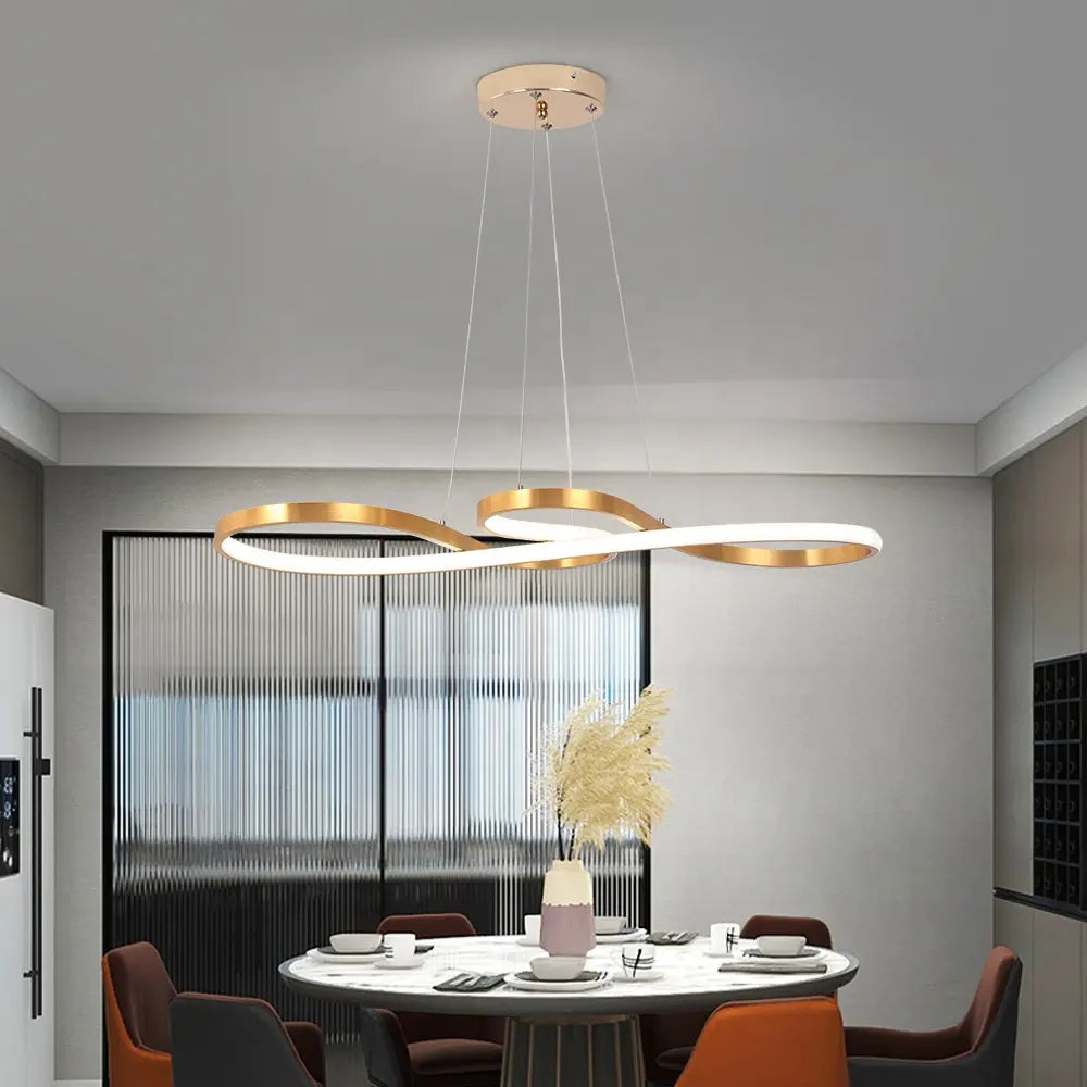 نجفة ليد مودرن "لوسيا" Lucia Modern LED Chandelier " with Three-Color Changing Bulbs "