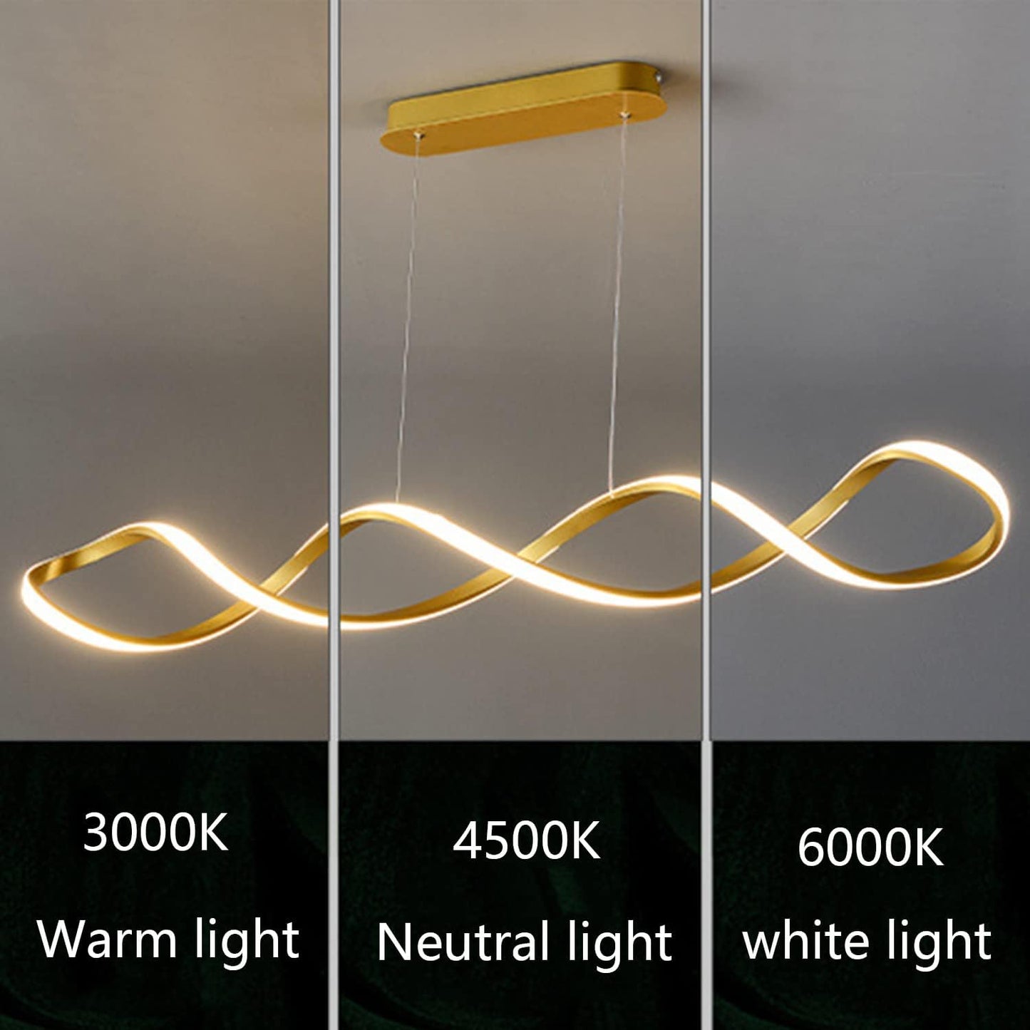 نجفة ليد مودرن "فريا" Freya Modern LED Chandelier " with Three-Color Changing Bulbs "
