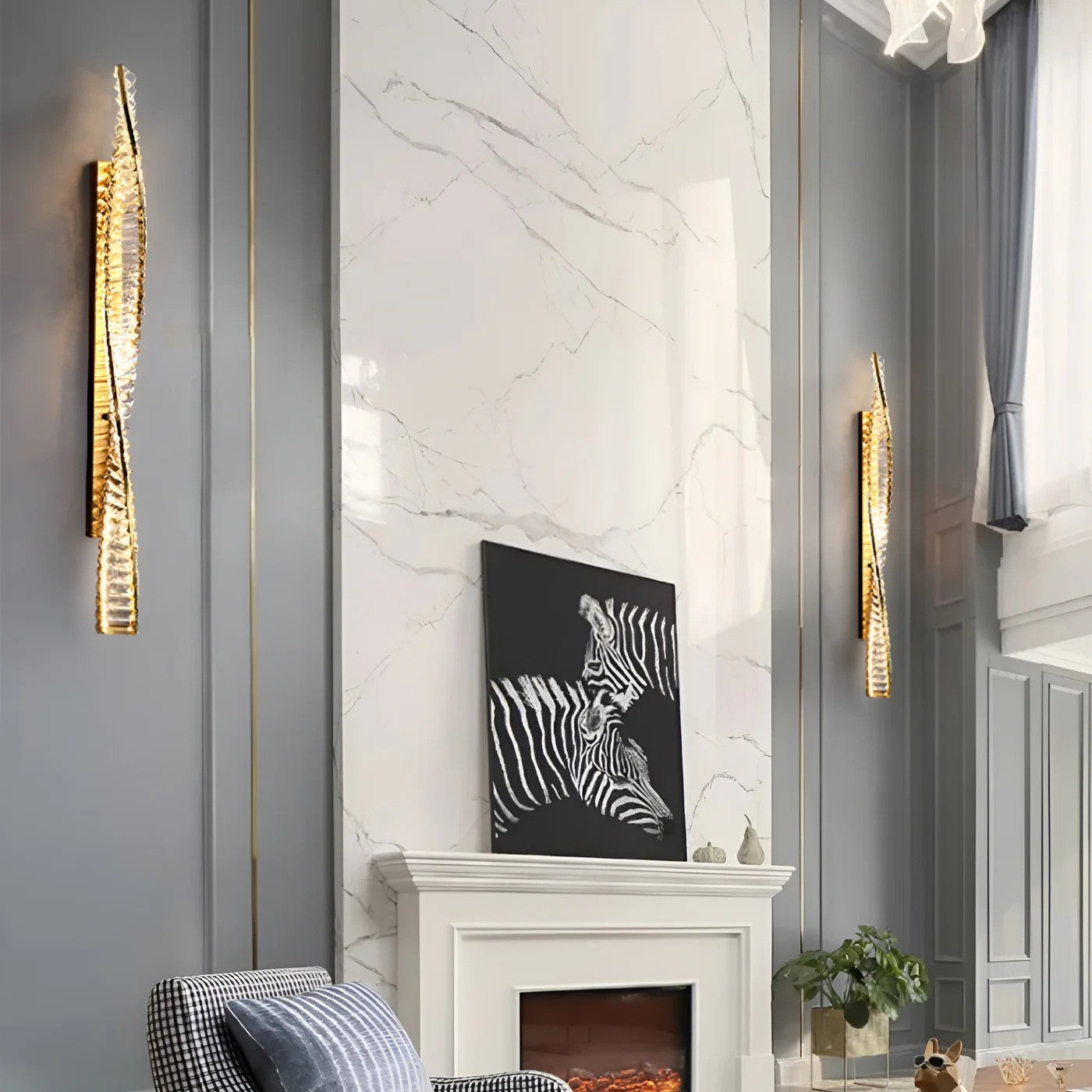 إضاءة حائط مودرن "دانا هيلكس" Dna Helix Crystal Wall Sconce