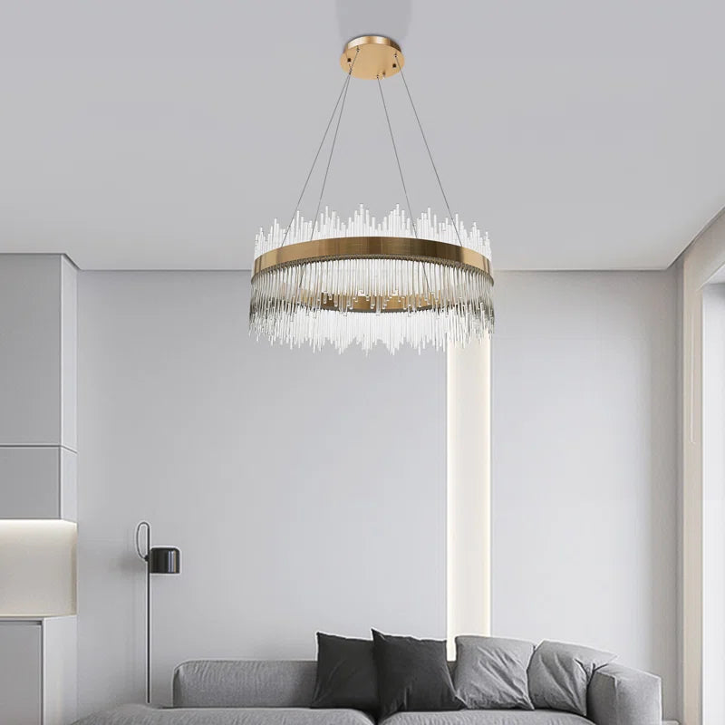 نجفة كريستال مودرن "كاميلا" Camila Modern LED Crystal Chandelier" with Three-Color Changing Bulbs "
