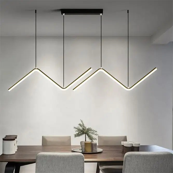 نجفة ليد مودرن "لوزيا" Luzia Modern LED Chandelier " with Three-Color Changing Bulbs "