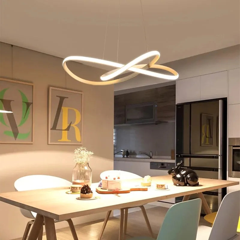 نجفة ليد مودرن "سولينا" Solena Modern LED Chandelier " with Three-Color Changing Bulbs "