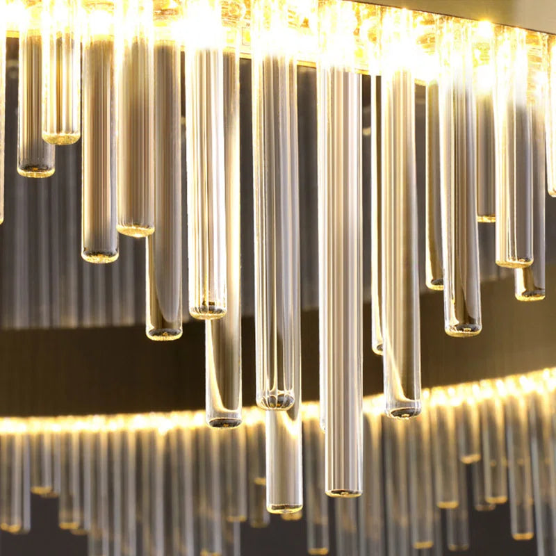 نجفة كريستال مودرن "دينا" Dina Modern LED Crystal Chandelier" with Three-Color Changing Bulbs "