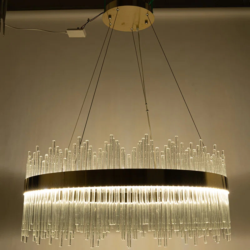 نجفة كريستال مودرن "كاميلا" Camila Modern LED Crystal Chandelier" with Three-Color Changing Bulbs "