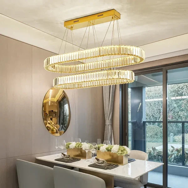 نجفة كريستال مودرن ليد "آنا" Ana Modern LED Crystal Chandelier" with Three-Color Changing Bulbs "