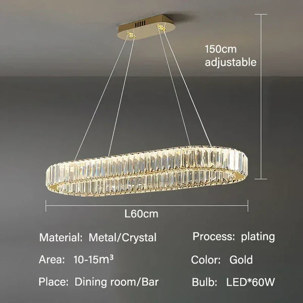 نجفة كريستال مودرن ليد "آنا" Ana Modern LED Crystal Chandelier" with Three-Color Changing Bulbs "