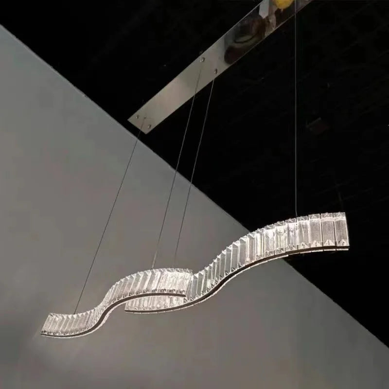 نجفة كريستال مودرن "سارا" Sara Modern Crystal Chandelier" with Three-Color Changing Bulbs "