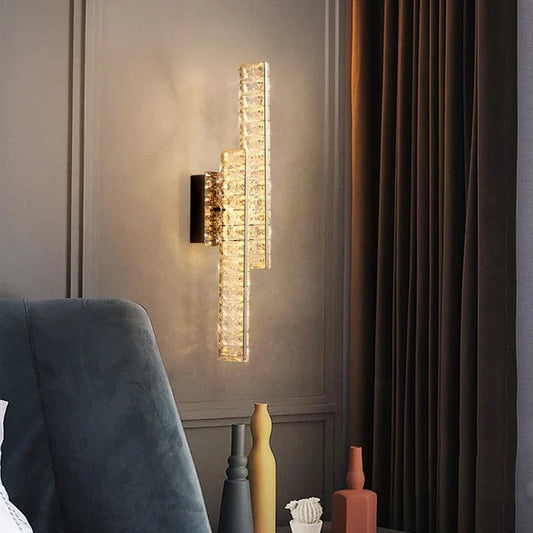 إضاءة حائط مودرن "دانا مستطيل" Dna Rectangular Crystal Wall Sconce
