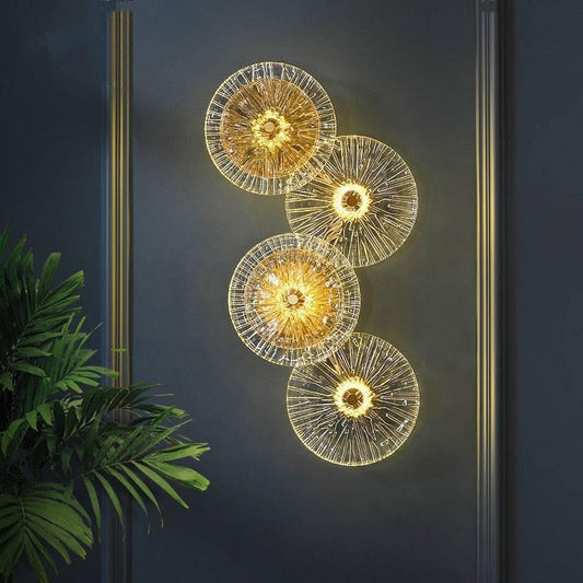 إضاءة حائط مودرن "لوتس لييف" LOTUS LEAF Crystal Wall Sconce