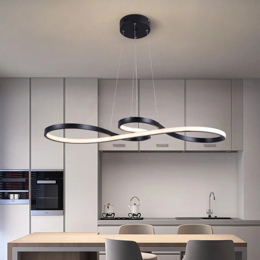 نجفة ليد مودرن "لوسيا" Lucia Modern LED Chandelier  " with Three-Color Changing Bulbs "