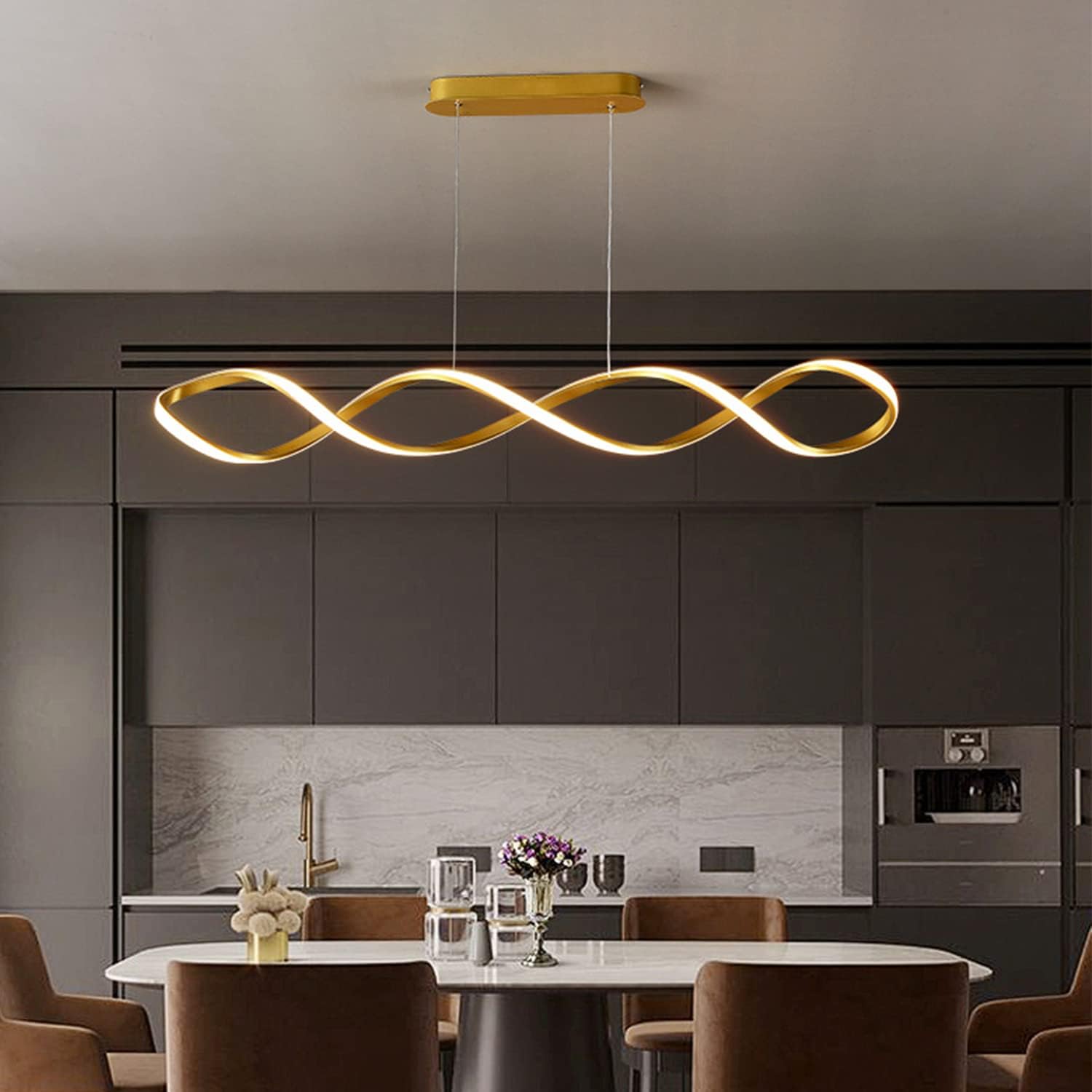 نجفة ليد مودرن "فريا" Freya Modern LED Chandelier  " with Three-Color Changing Bulbs " 