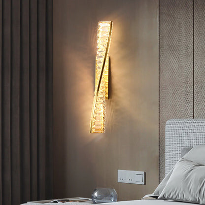 Dna  Helix Crystal Wall Light