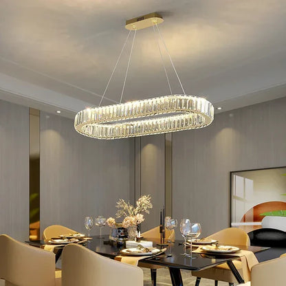 نجفة كريستال مودرن ليد "آنا" Ana Modern LED Crystal Chandelier" with Three-Color Changing Bulbs "