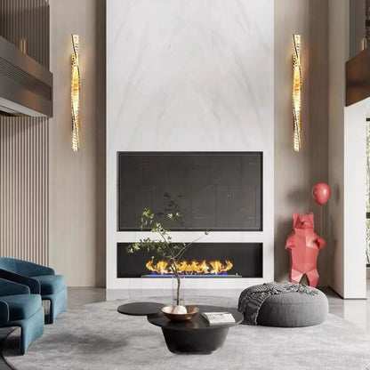Dna  Helix Crystal Wall Sconce