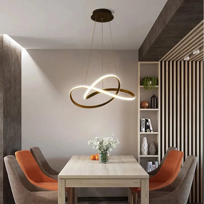نجفة ليد مودرن "سولينا" Solena Modern LED Chandelier  " with Three-Color Changing Bulbs "