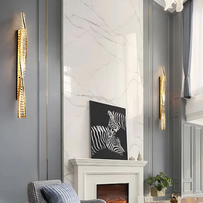 Dna  Helix Crystal Wall Light
