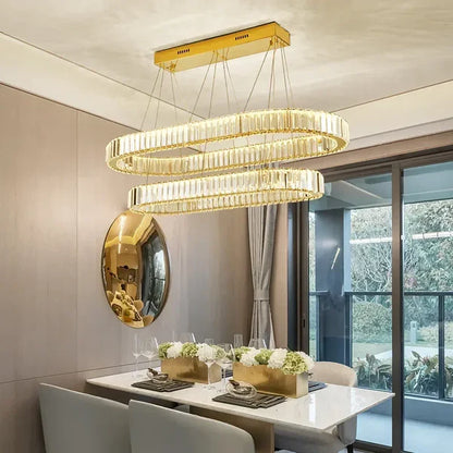 نجفة كريستال مودرن ليد "آنا" Ana Modern LED Crystal Chandelier" with Three-Color Changing Bulbs "
