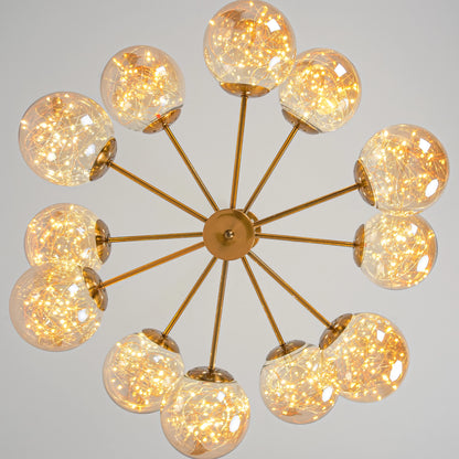 نجفة كلوب زجاج مودرن "نيلي" Nilly Modern Globe Glass Chandelier