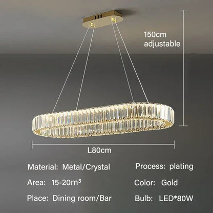 نجفة كريستال مودرن ليد "آنا" Ana Modern LED Crystal Chandelier" with Three-Color Changing Bulbs "