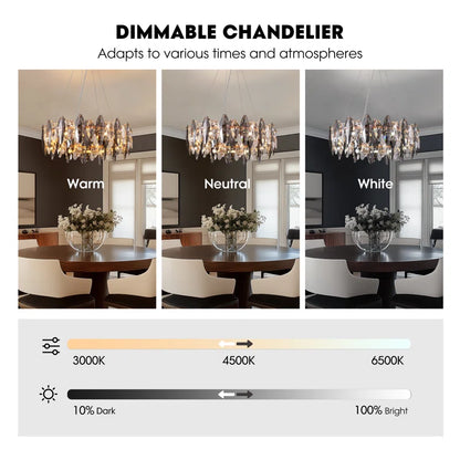 نجفة كريستال مودرن "هليا" Helia  Modern Crystal Chandelier