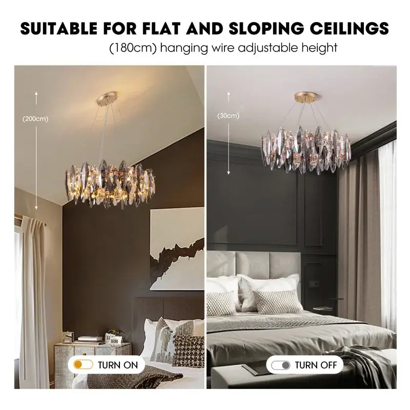 نجفة كريستال مودرن "هليا" Helia  Modern Crystal Chandelier